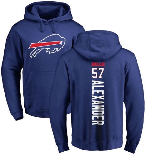 Men NFL Buffalo Bills #57 Lorenzo Alexander Royal Blue Backer Pullover Hoodie Sweatshirt->buffalo bills->NFL Jersey